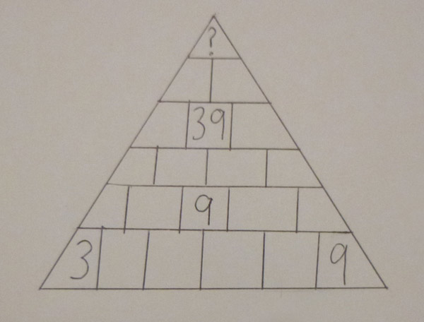 Pyramid of numbers